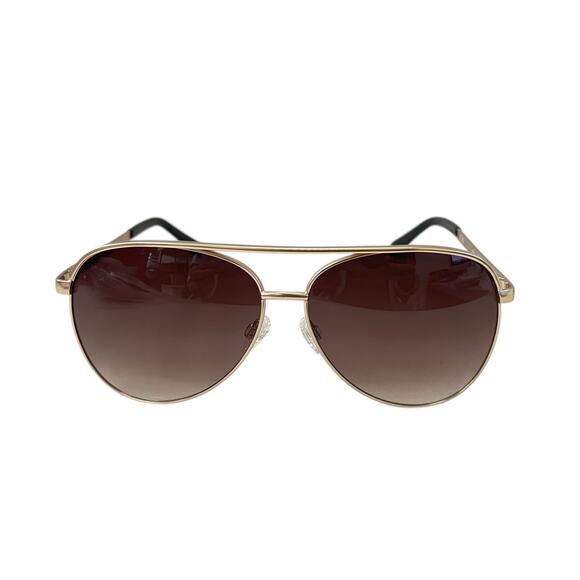 Quay Australia Vivienne Aviator Sunglasses Gold Brown main image 5